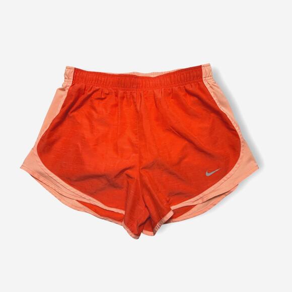 Nike Dri-Fit Vibrant Orange W/ Pink Accents Performance Running Short Large - Picture 1 of 9